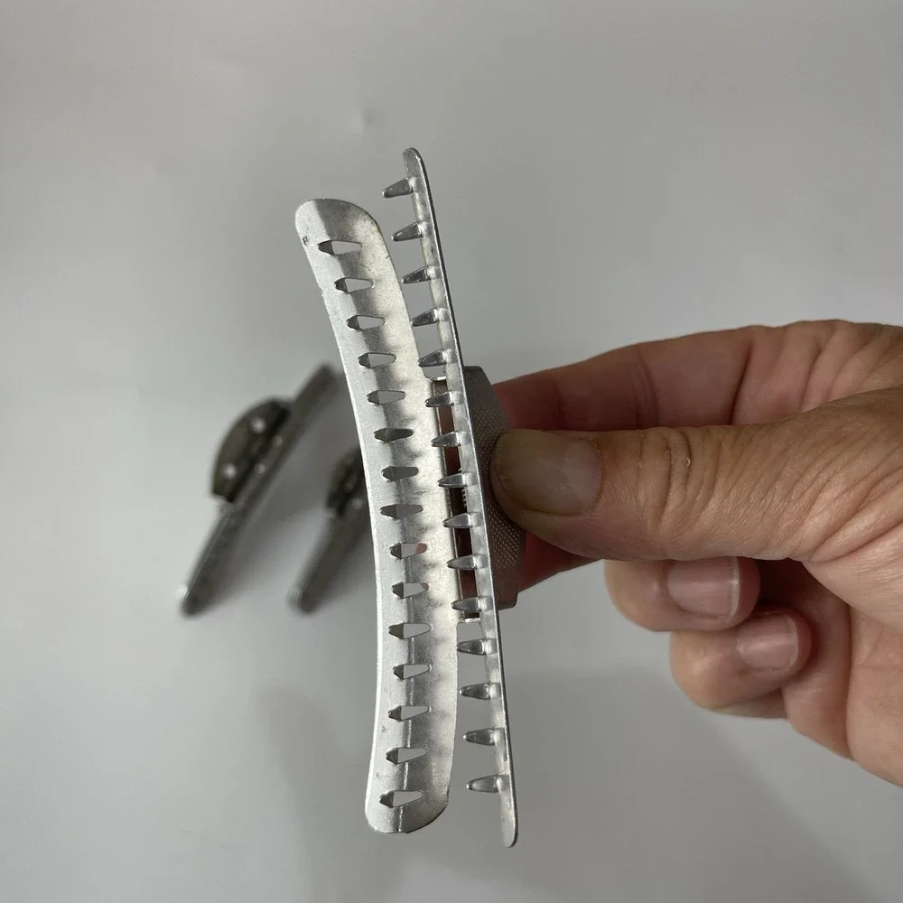 Vintage 1930s GOODY Aluminum Wave Setter Hair Clips Finger Wave Marcel Clamps